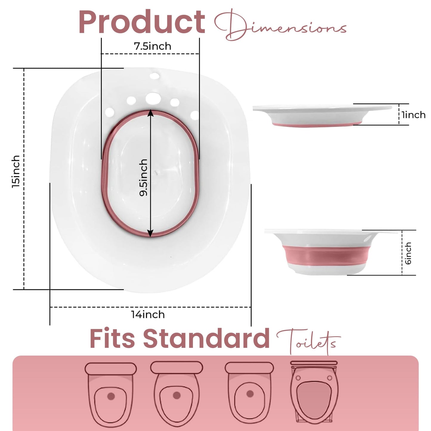 Sitz Bath for Hemorrhoid Relief, Postpartum Care & Personal Hygiene