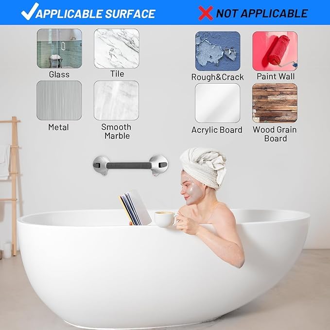 40cm Super Suction Heavy Duty Grab Rails