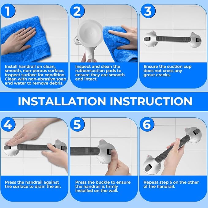 40cm Super Suction Heavy Duty Grab Rails