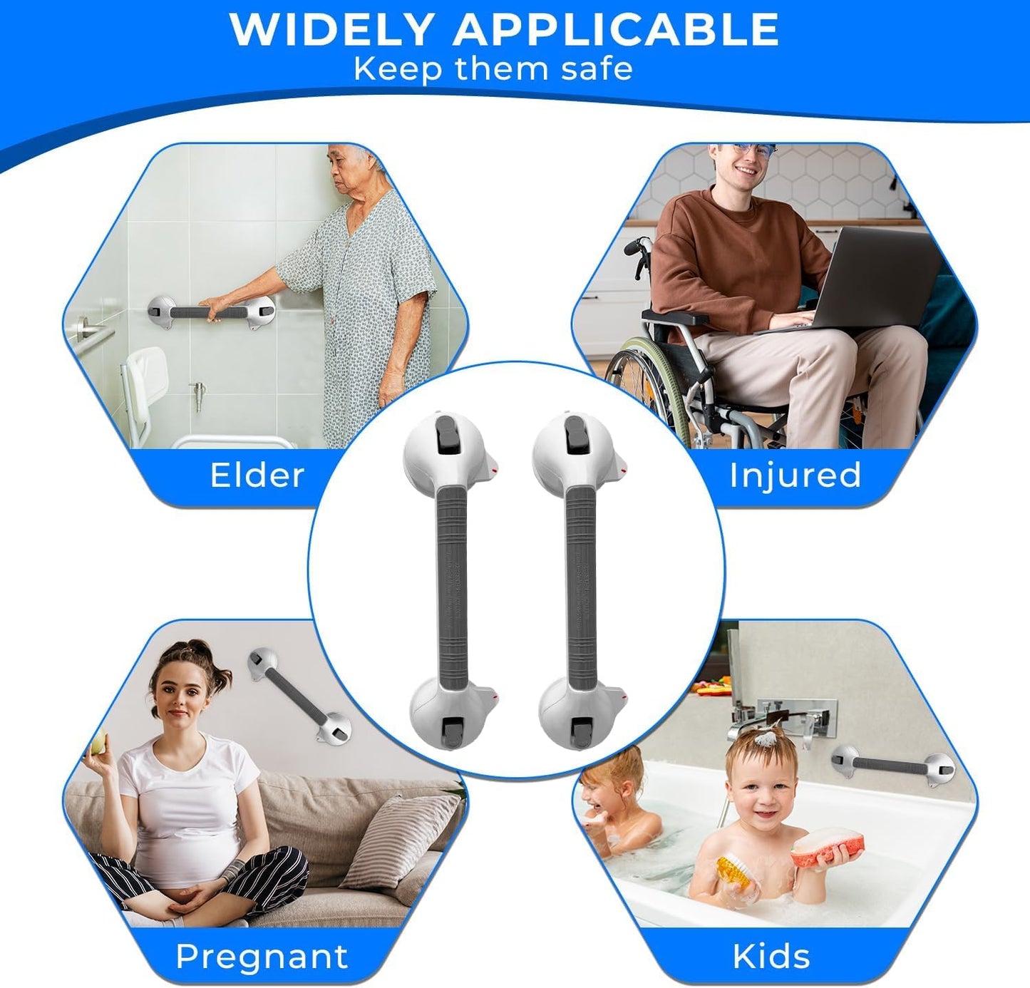 40cm Super Suction Heavy Duty Grab Rails