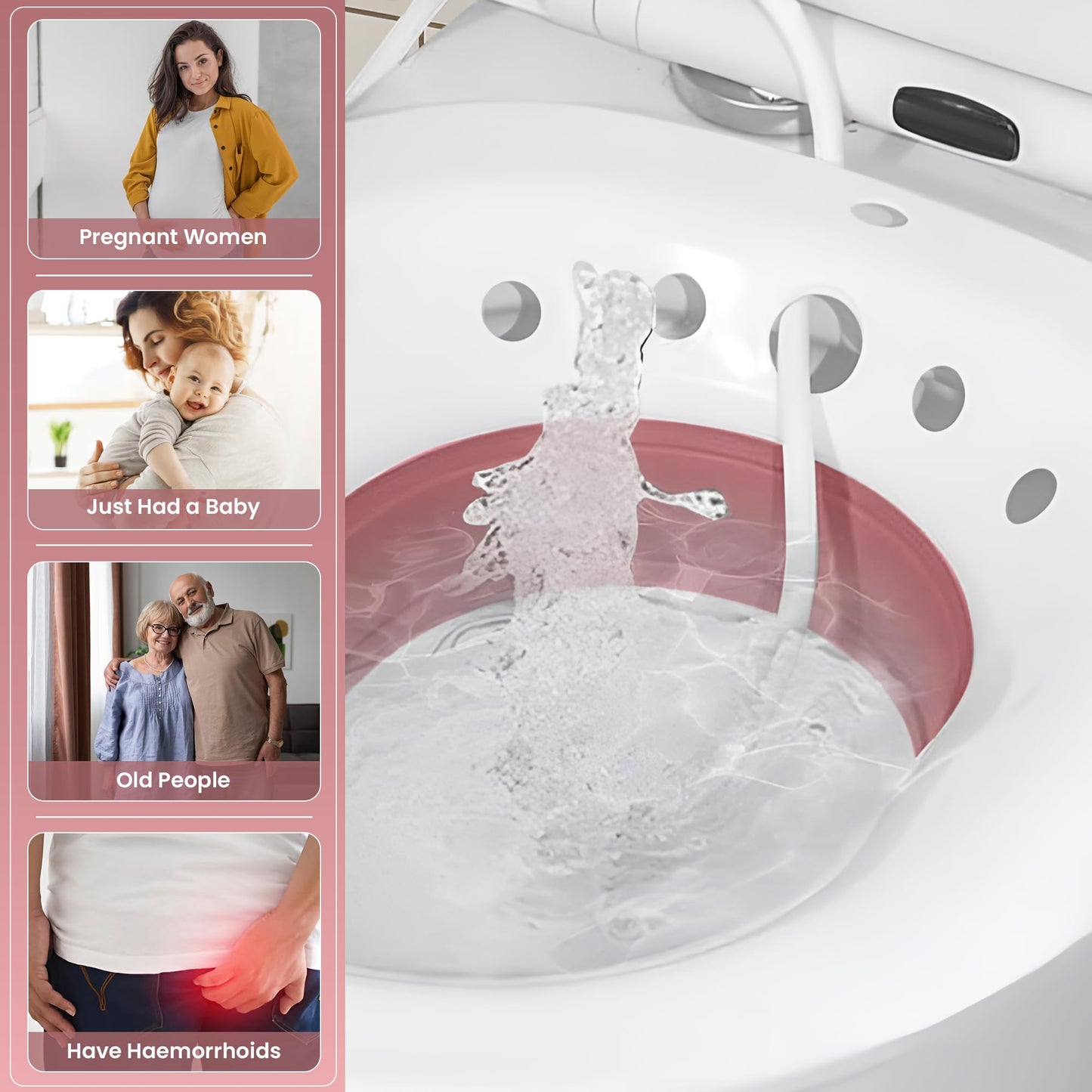 Sitz Bath for Hemorrhoid Relief, Postpartum Care & Personal Hygiene