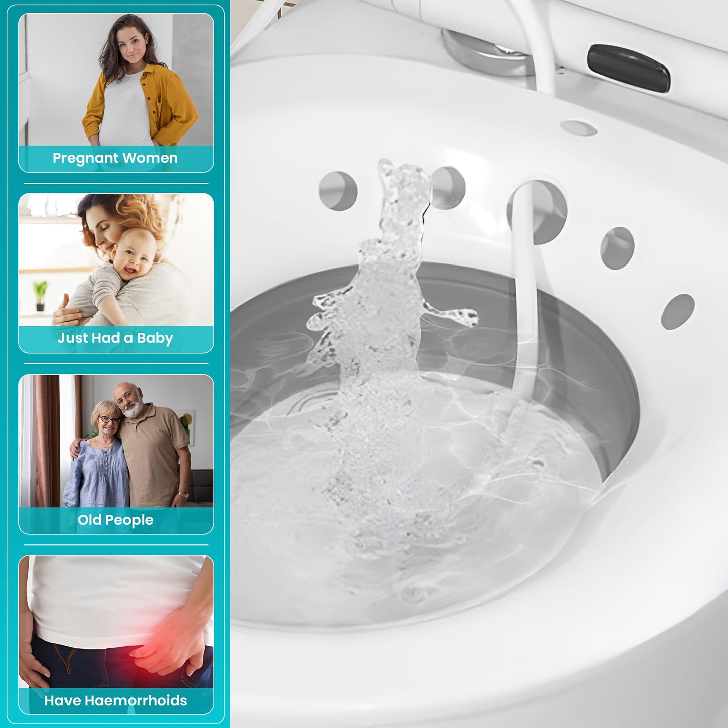 Sitz Bath for Hemorrhoid Relief, Postpartum Care & Personal Hygiene