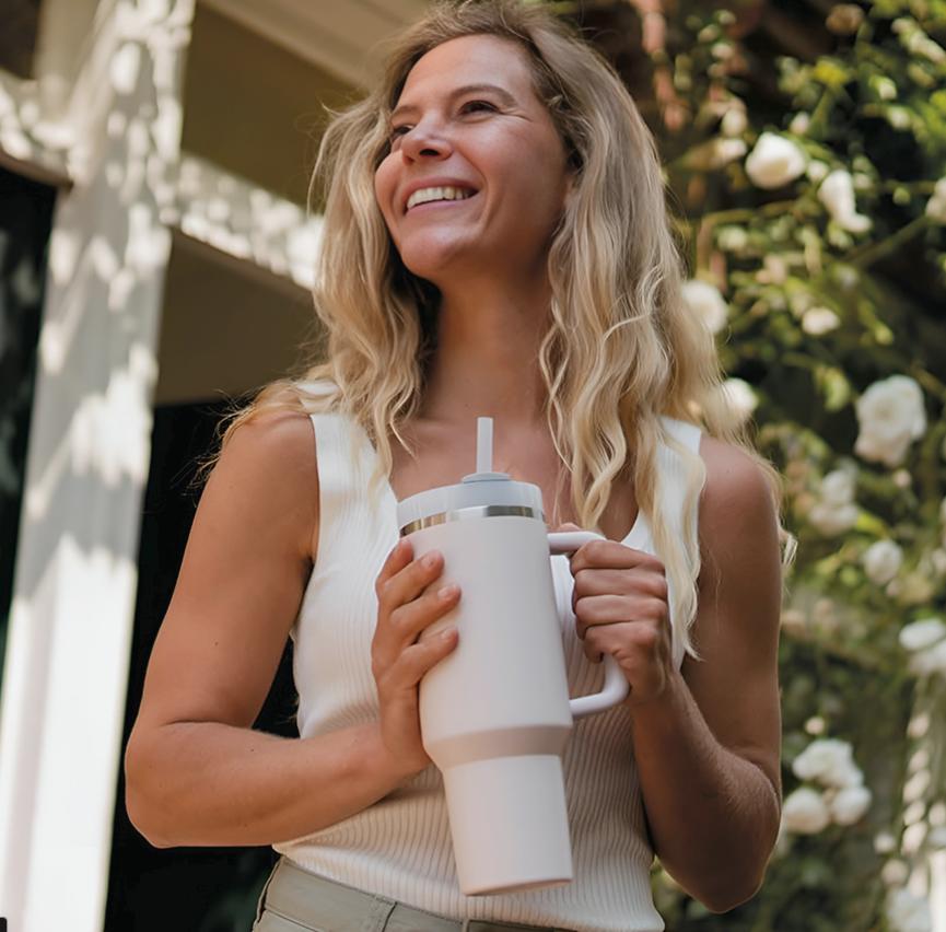 40 Oz Insulated Tumbler with Straw and Lid