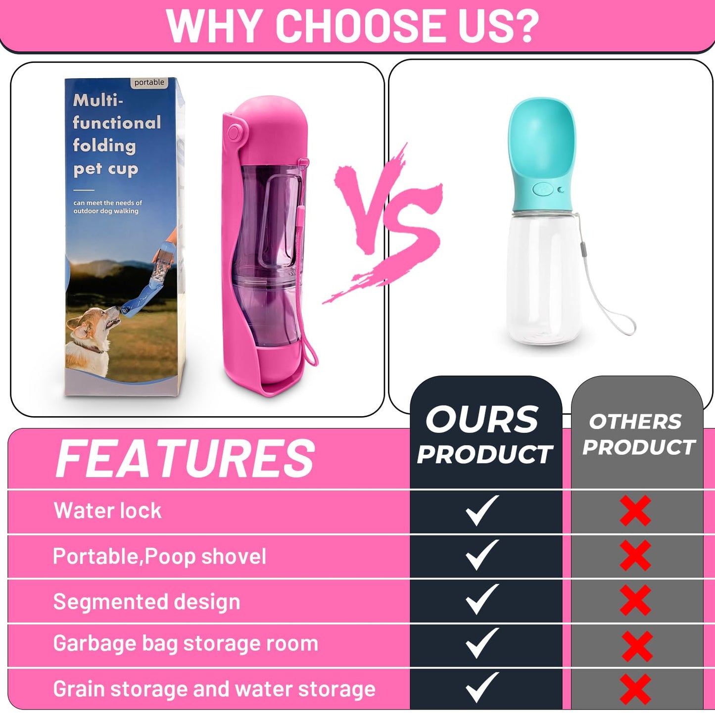 All in One Portable Pet Water Bottles