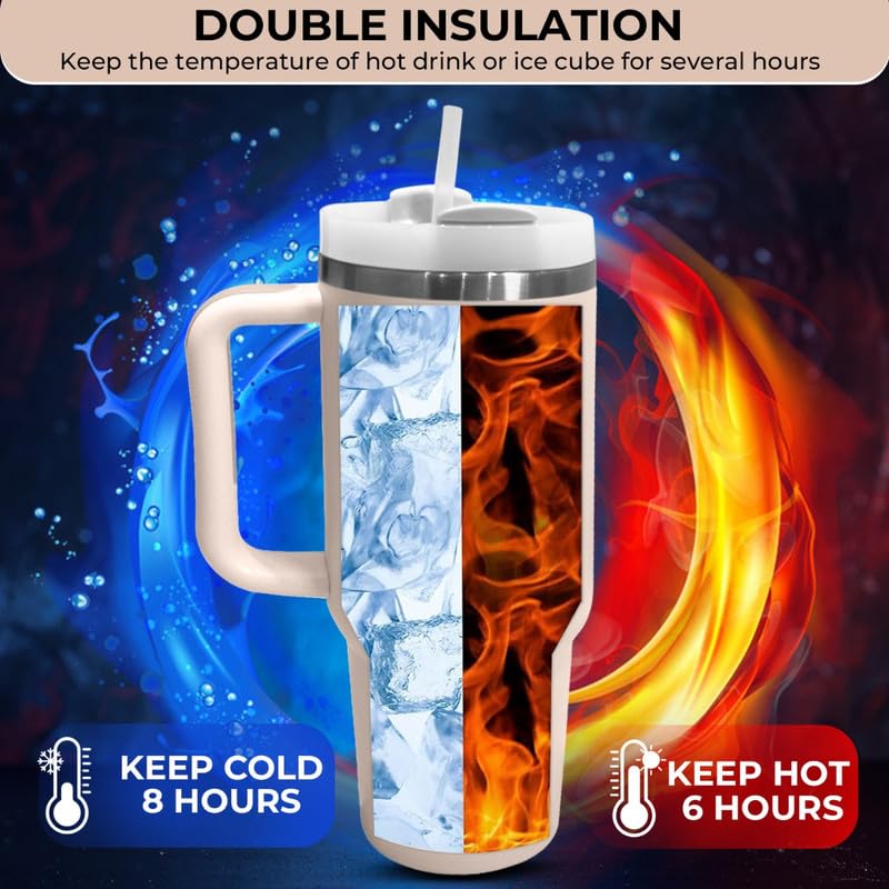 40 Oz Insulated Tumbler with Straw and Lid