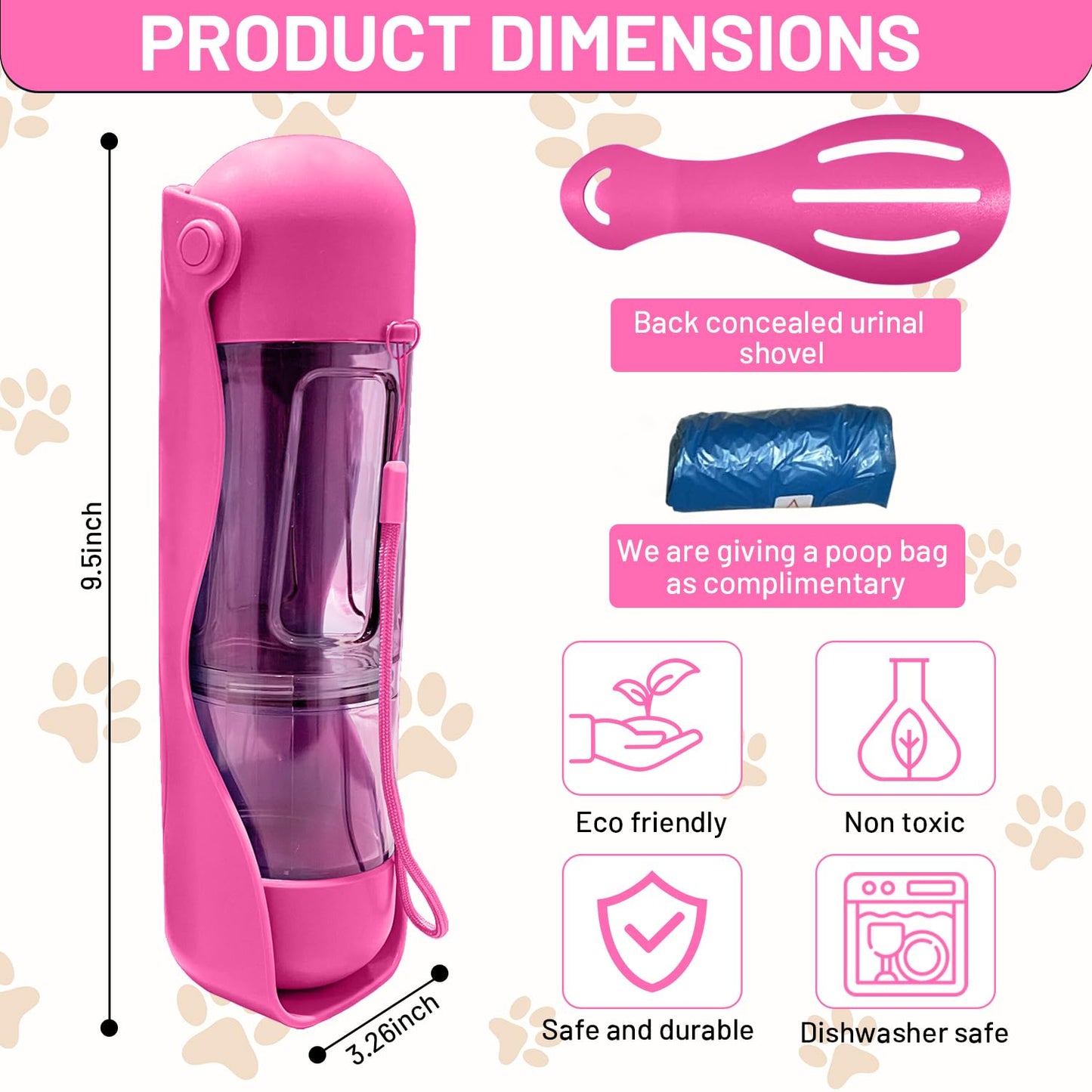 All in One Portable Pet Water Bottles