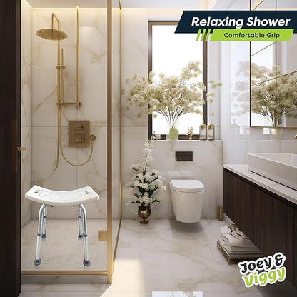 Non-Slip Light Weight with Adjustable Height Shower Stool