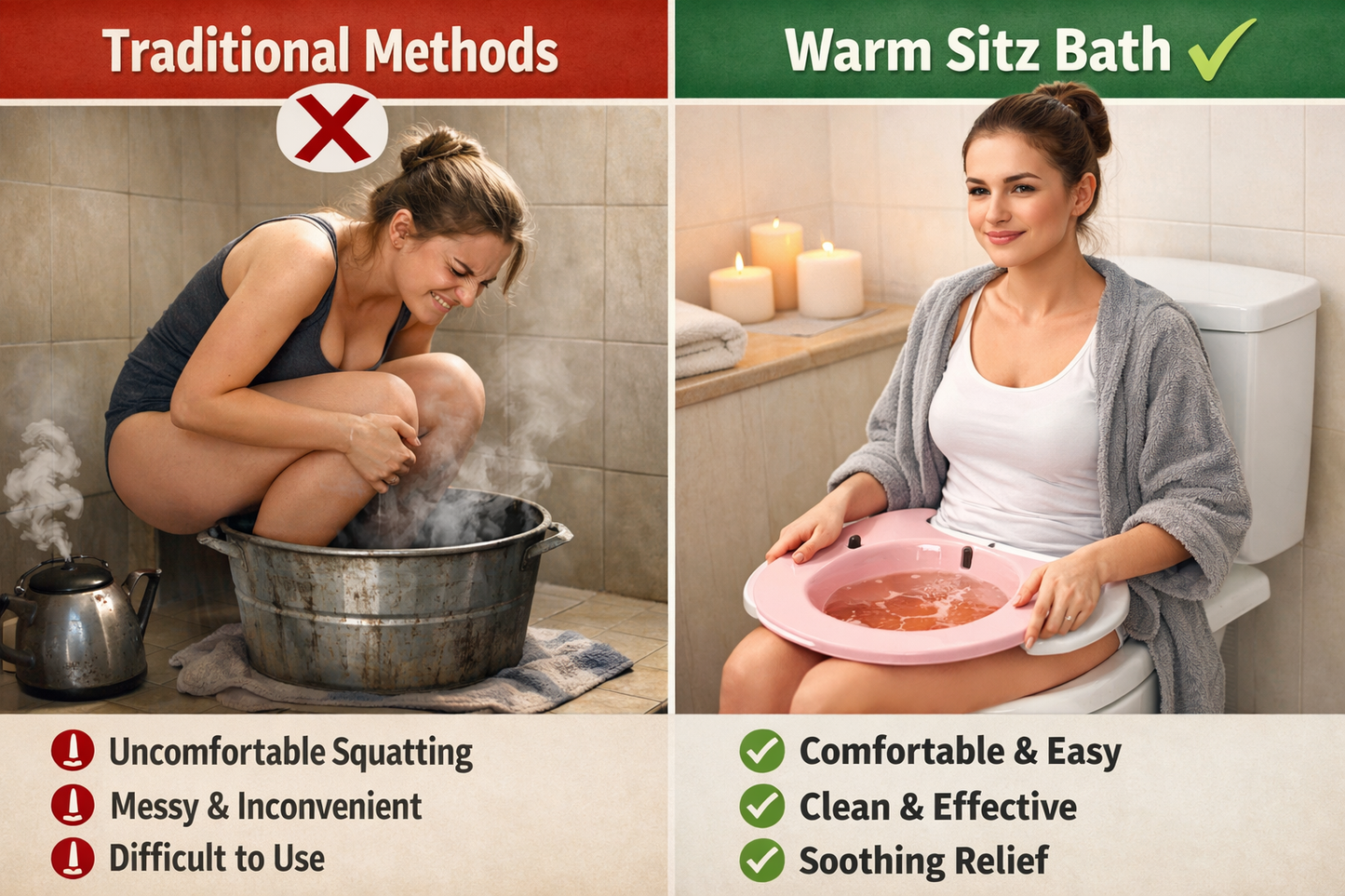 Sitz Bath for Personal Hygiene & Comfort - Easy Toilet Fit Joey&Viggy